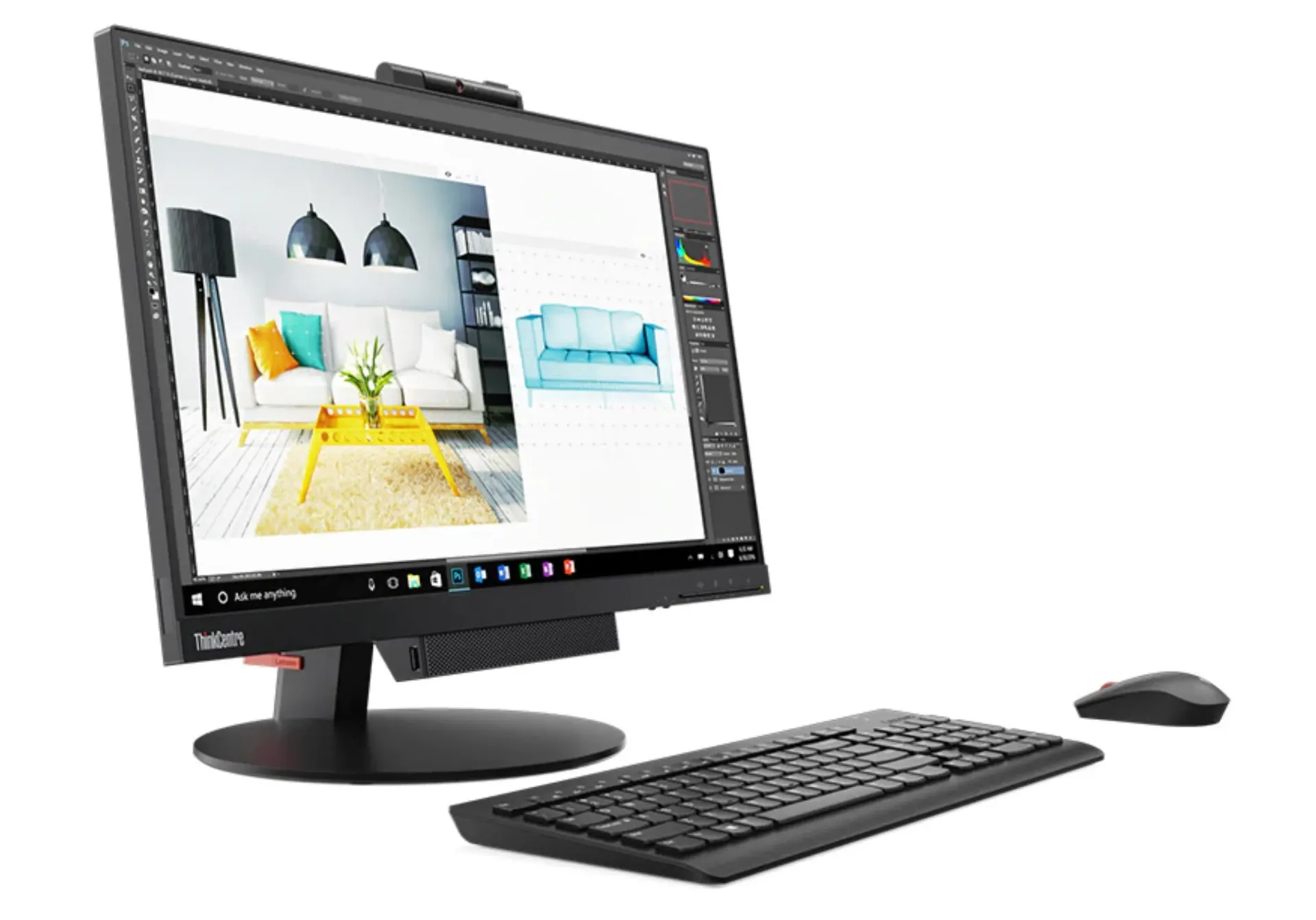 Lenovo Thinkcentre M710Q i3-7ma 8GB+240GB SSD W11 + Monitor 24" + Teclado y mouse Bluetooth